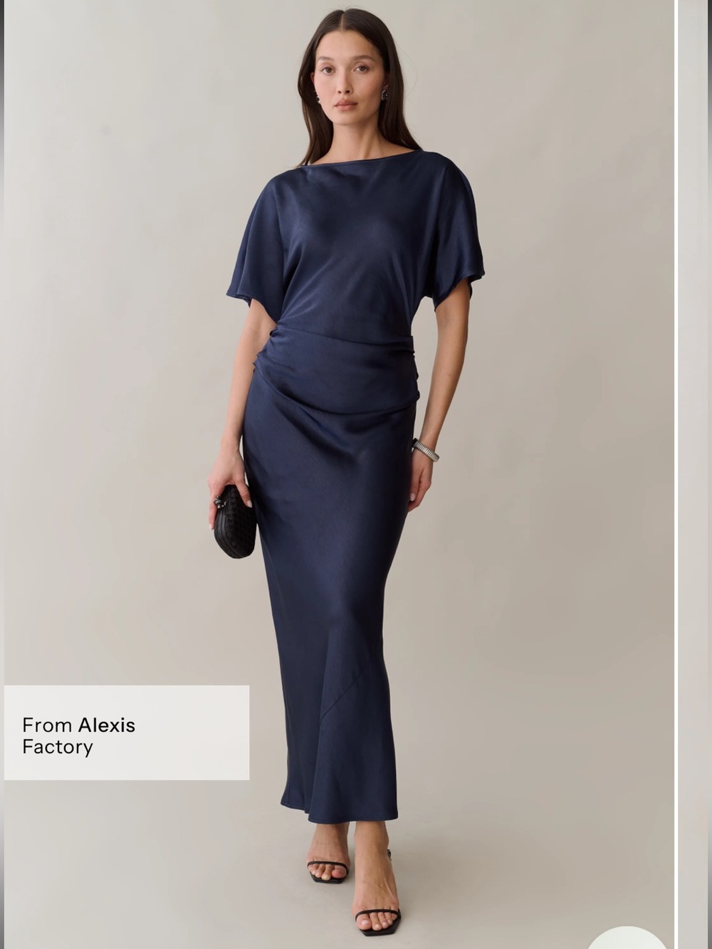 NWT o.p.t Wren Lustrous Satin Butterfly Sleeve Few Moda Dress 10